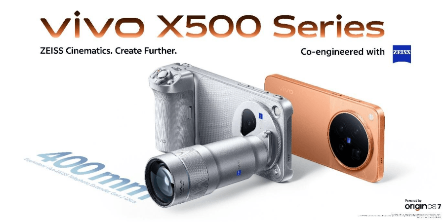 vivo X500 and X500 Pro Max smartphones shown together in official launch artwork