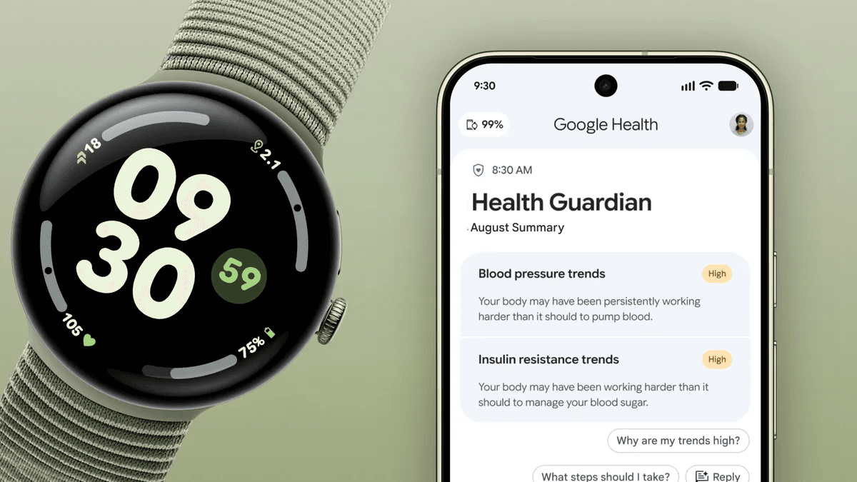 Google’s Health Guardian brings monthly wellness trends to Pixel Watch