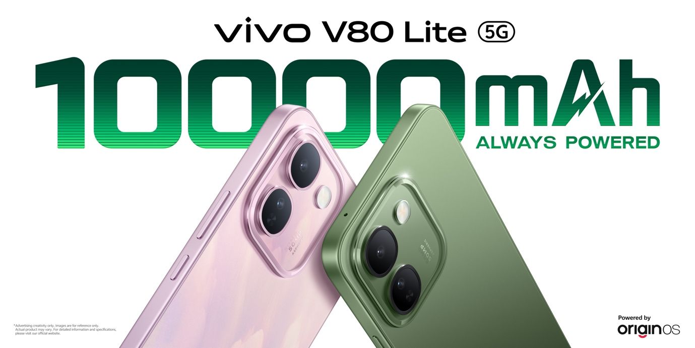 vivo V80 Lite 5G launches in Singapore with a 10,000mAh battery from S$499
