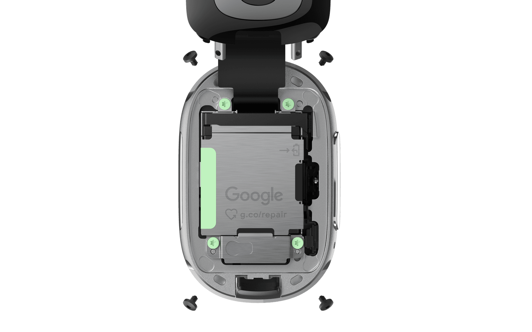 Google Fitbit Edge shown in an official product render highlighting its slim tracker design