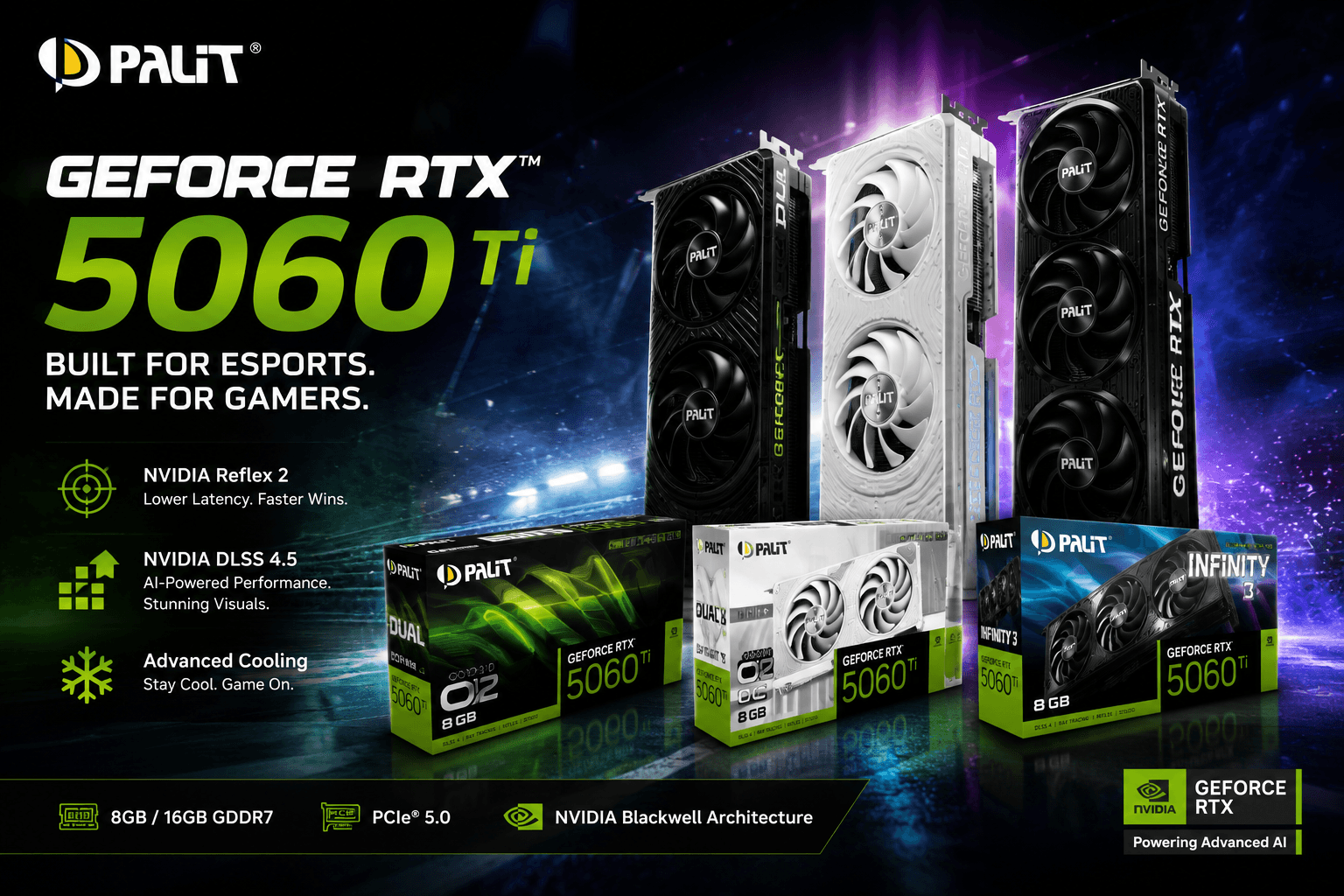 Palit GeForce RTX 5060 Ti Lineup Brings Blackwell Performance to Budget-Conscious Gamers