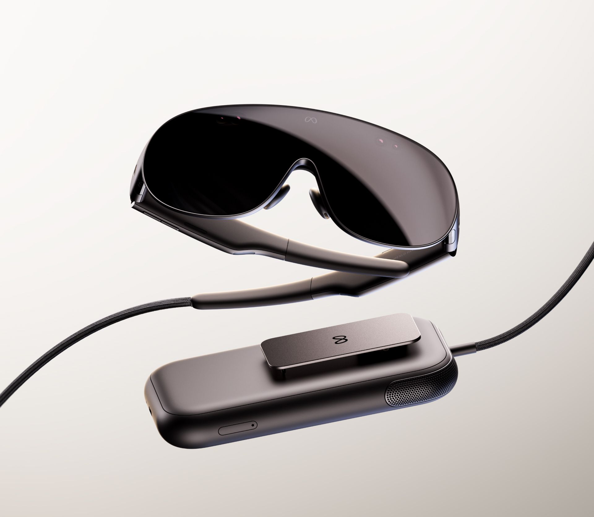 Close-up of Meta VR Glasses showing the frame and display hardware